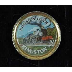 Kingston Flyer NZ New Zealand Train Pin for a Hat, Lapel, Jacket or Backpack